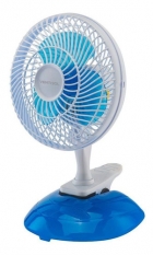 Ventilador Mesa Mini C/clip 2 Veloc 20cm 127v Branco/azul